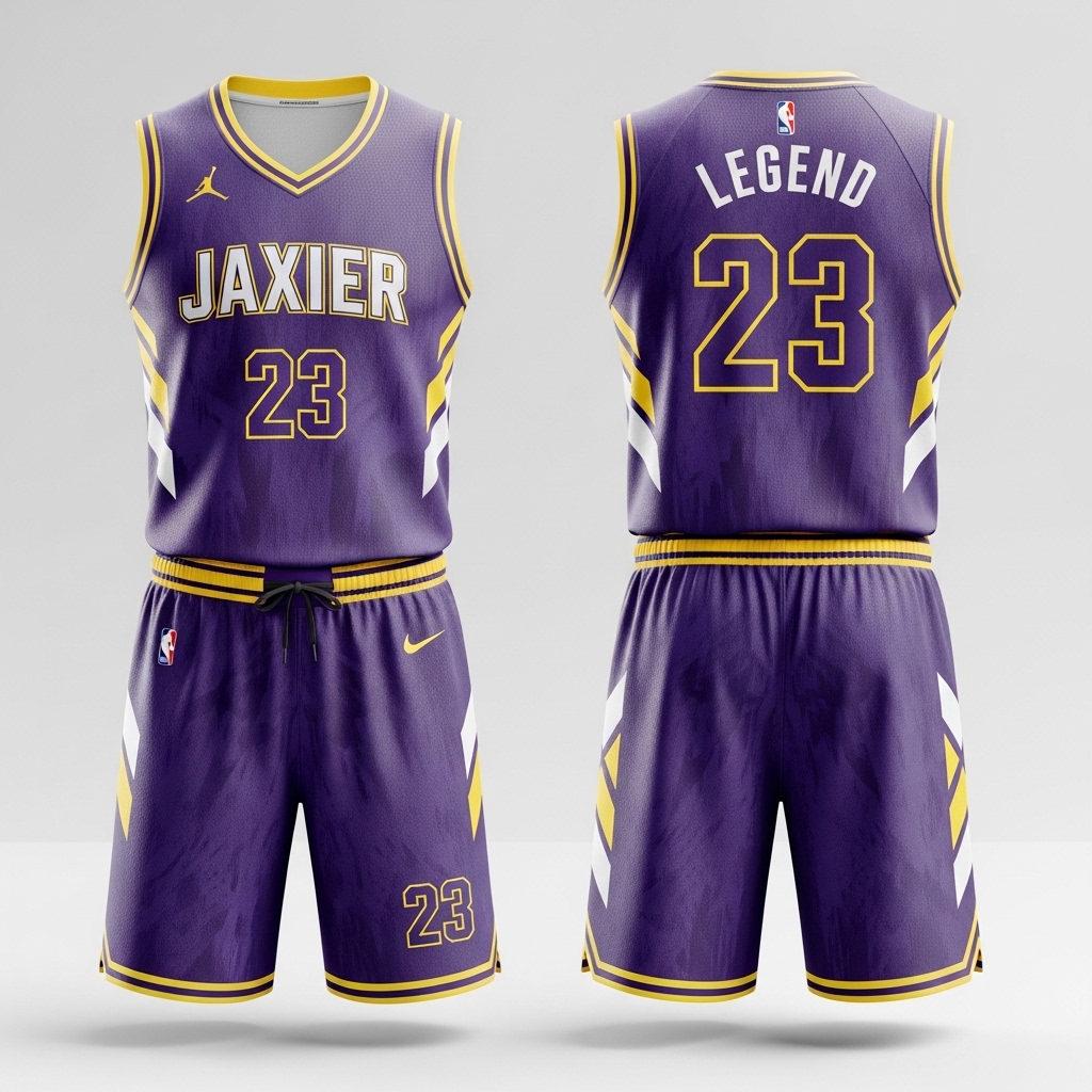 Pro-Elite Basketball Uniform – Legend Purple Voltage Edition