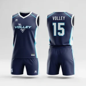 Pro-Elite Volleyball Uniform – Sea Hawks Navy & White Edition