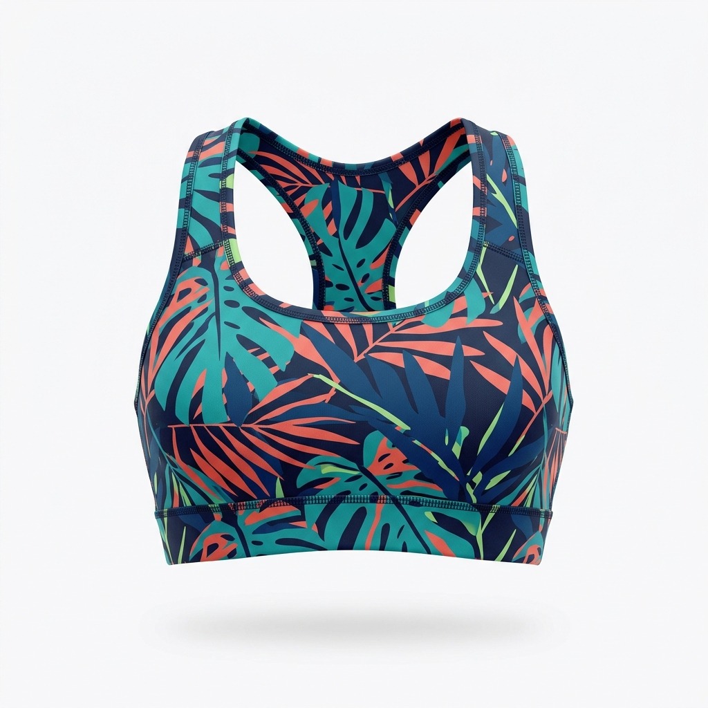 Custom Beach Sports Bra – High-Performance Sublimated Activewear.